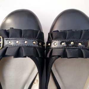 Faded Glory Black Flats Sz 9
